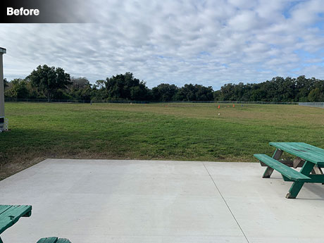 Space before landscaping