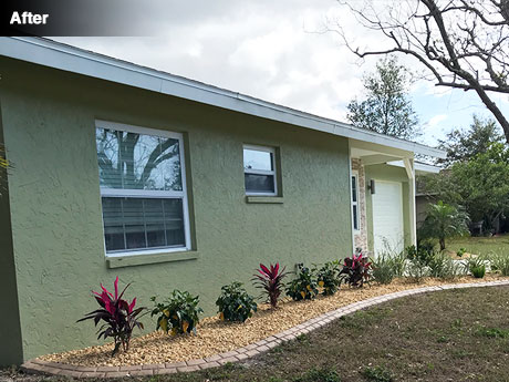 Front of house after