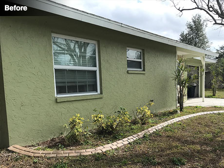 Front of house before