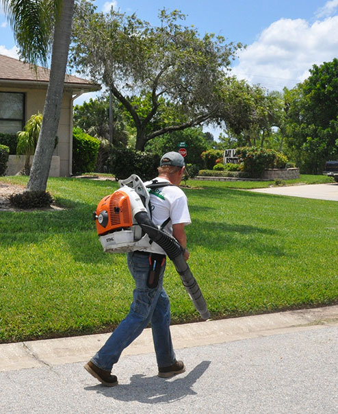 HOA maintenance service with blower